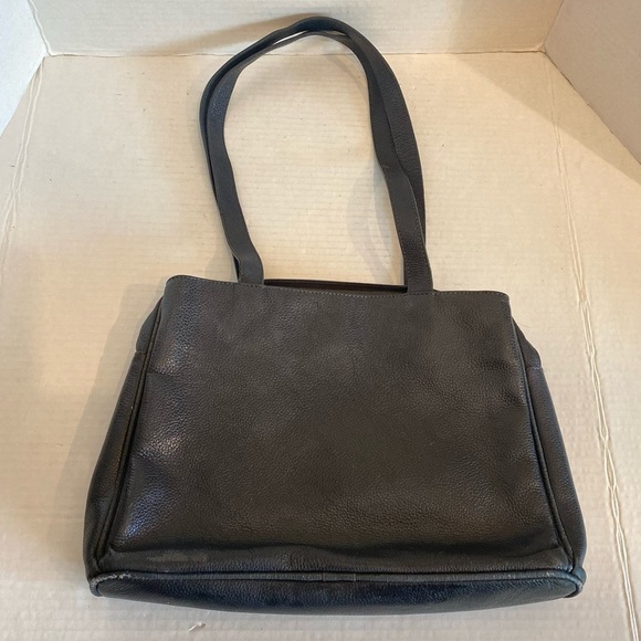 Francesco Biasia Vintage Black Italian Leather Handbag - Picture 2 of 16